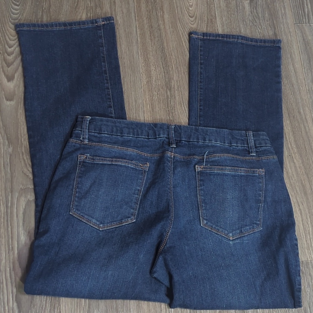 ❤️5/$25 Faded Glory Dark Blue Flare Jeans - Picture 5 of 6